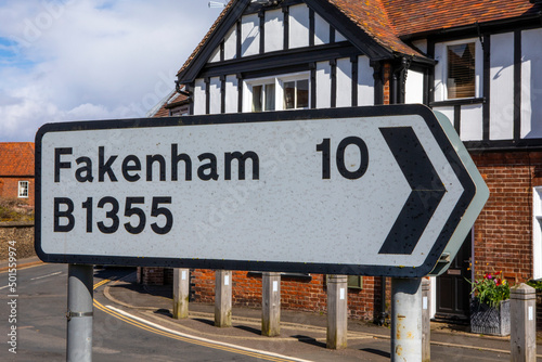 Fakenham Sign in Norfolk, UK photo