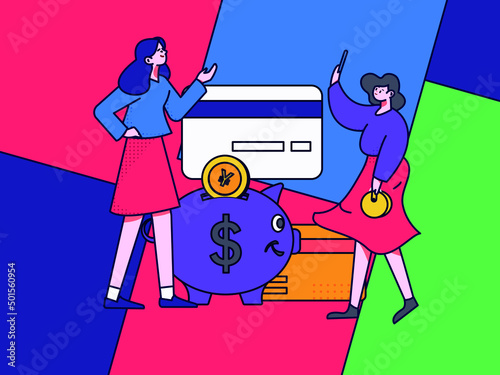 Business finance vector creative concept illustration

