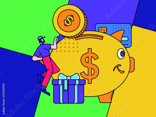 Business finance vector creative concept illustration
