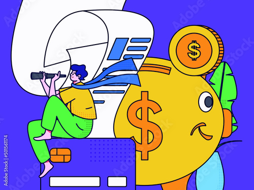 Business finance vector creative concept illustration
