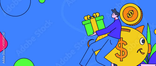 Business finance vector creative concept illustration
