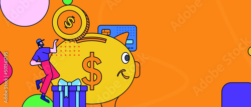 Business finance vector creative concept illustration
