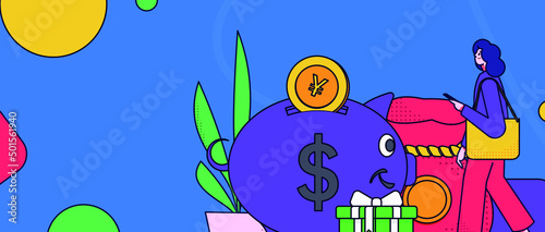 Business finance vector creative concept illustration

