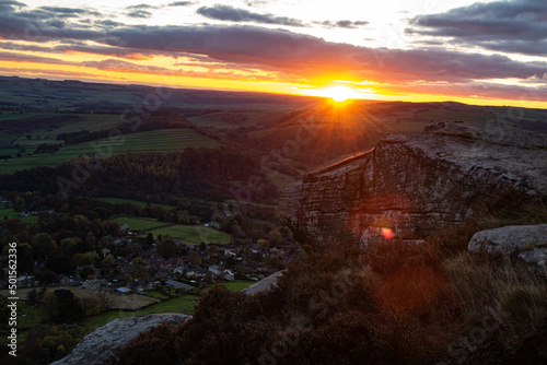 sunset in the hills