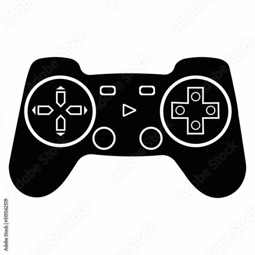 game controller joystick, isolated vector illustration icon stencil