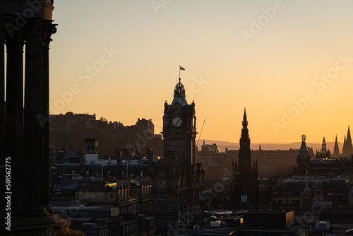 sunset edinburgh