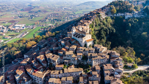 Artena, Lazio, Italy. Aerial drone view. photo