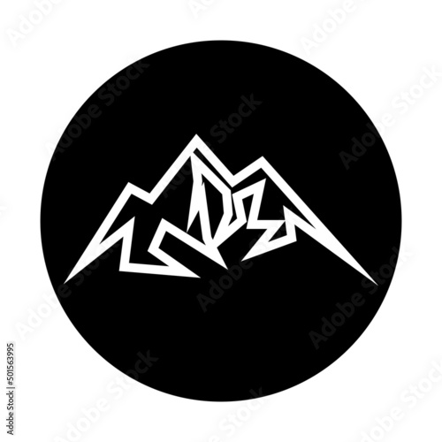 Mountain icon logo design vector