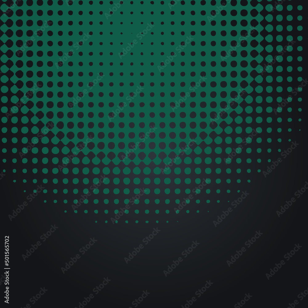 Green dot and black abstract background
