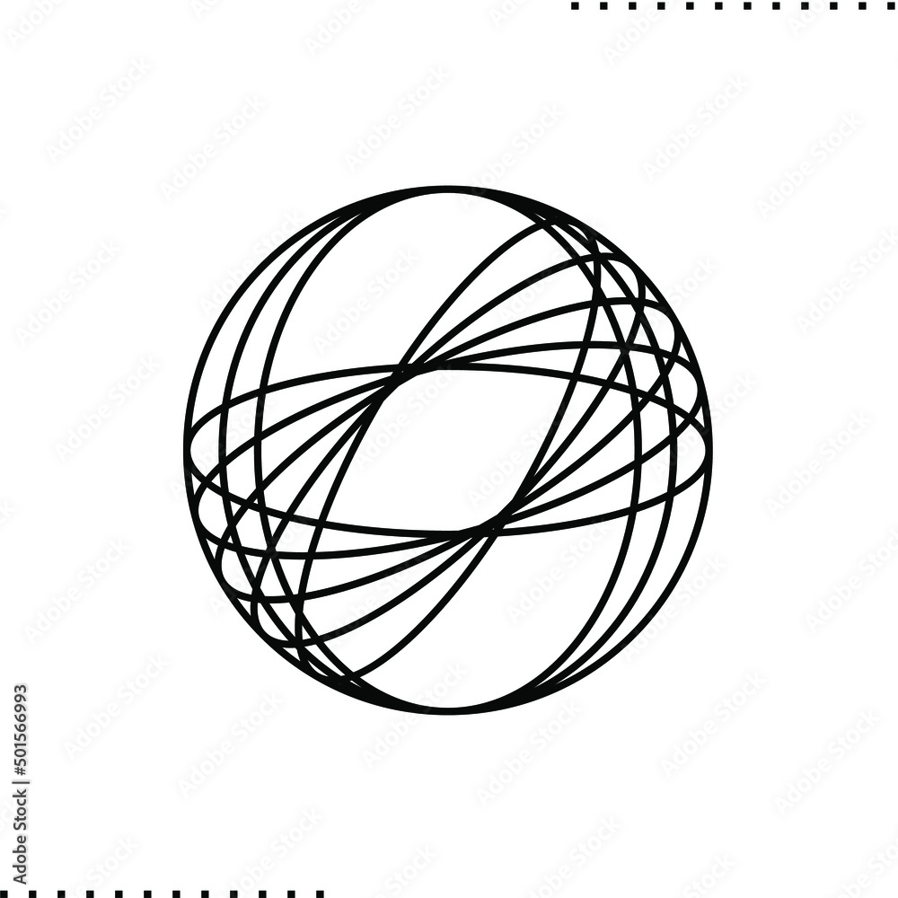 Circles lines, technology logo or design element, vector isolated on white Circles lines, technology logo or design element, vector isolated on white