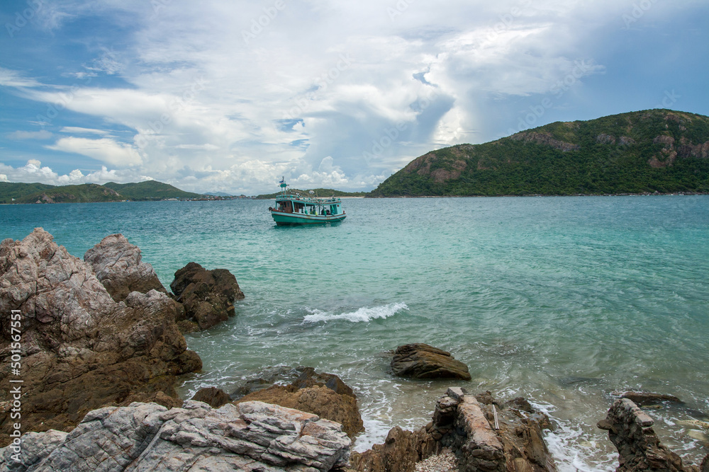 Beach in Kam Island, Chonburi Province, Thailand