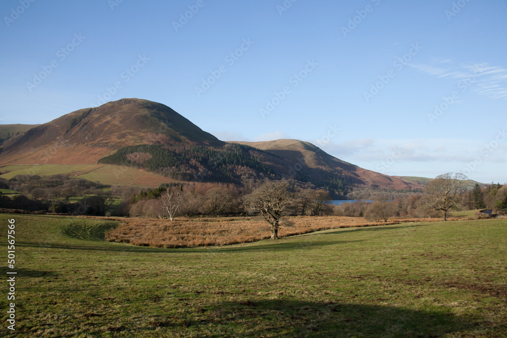 Fototapeta premium Views of Loweswater Lake in The Lake District in Allerdale, Cumbria in the UK