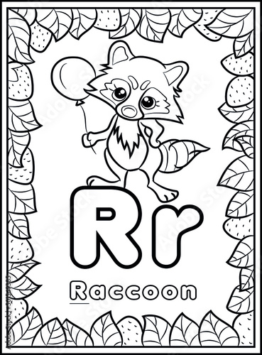 coloring page, alphabet english for kids
