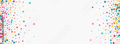 Color Polka Transparent Vector Panoramic