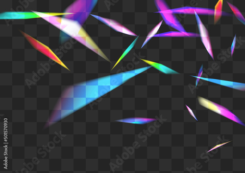 Shine Confetti Vector Transparent Background.
