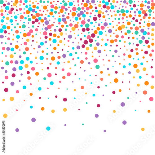 Rainbow Round Happy Vector White Background.