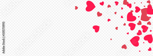 Pink Papercut Vector Panoramic Transparent