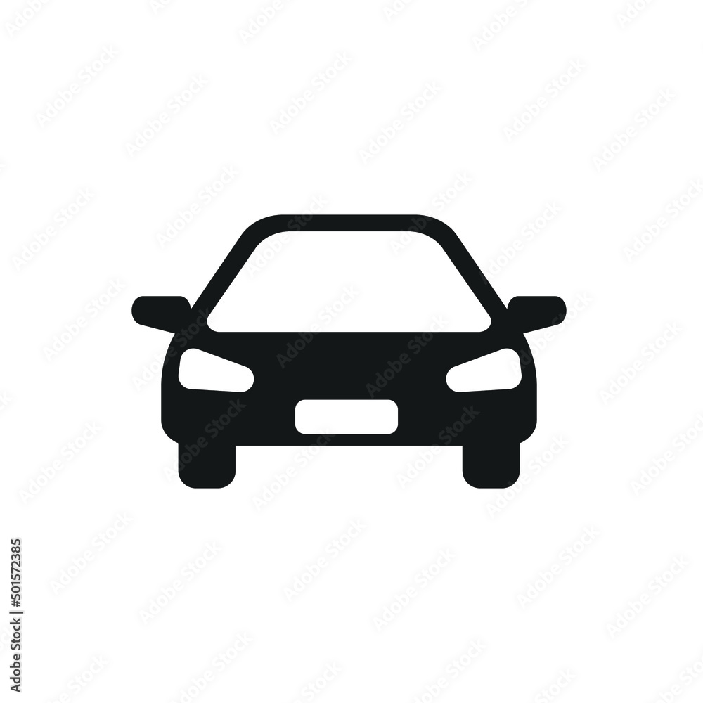 car icon vector. simple flat template