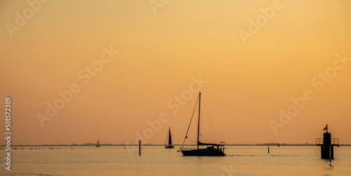 Obraz na płótnie sailboat in the gulf of Trieste, Italy w salonie