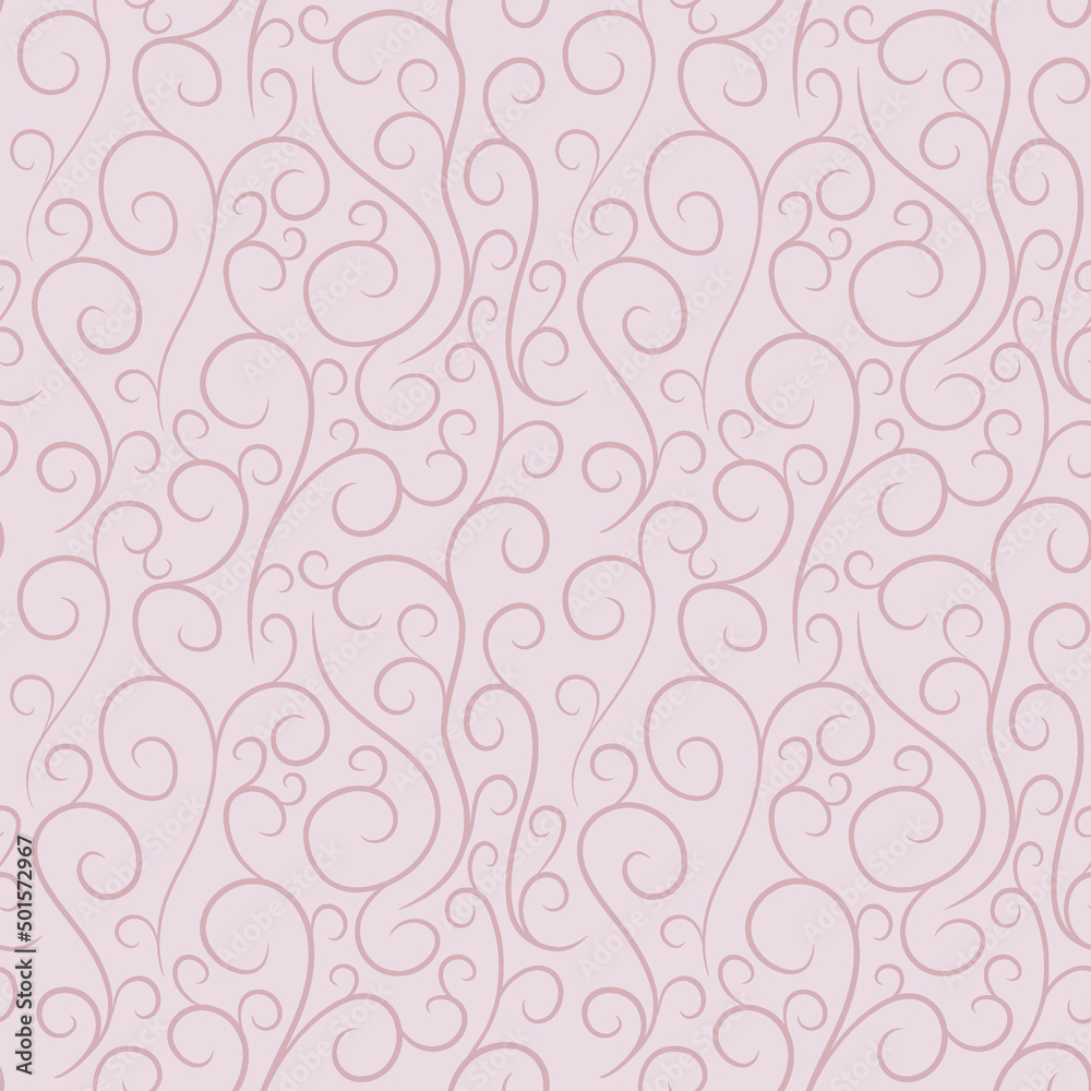 seamless pattern with smooth hand drawn ribbon lines simple decorative festive background.