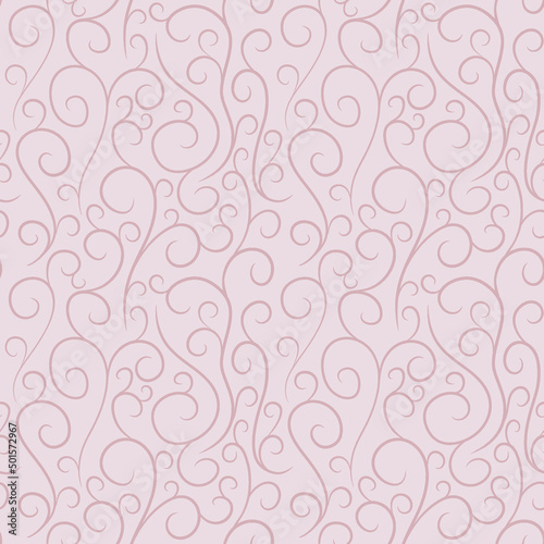 seamless pattern with smooth hand drawn ribbon lines simple decorative festive background.