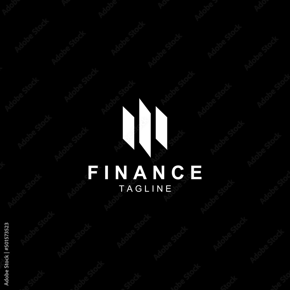 Financial business logo or financial graphic logo.Logo for financial business results data.With icon design vector template illustration.