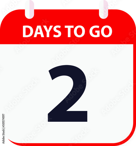 days to go last countdown icon 2 days go vector image.