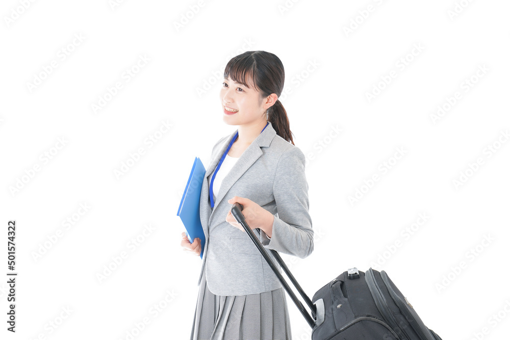 Young business woman going on a business trip Young business woman going on a business trip