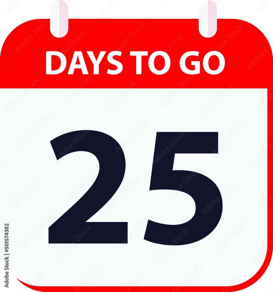 days to go last countdown icon 25 days go vector image. days to go last countdown icon 25 days go vector image.