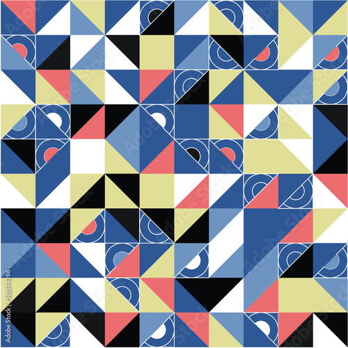 Abstract geometric pattern. Vector geometric pattern with triangles. Seamless background