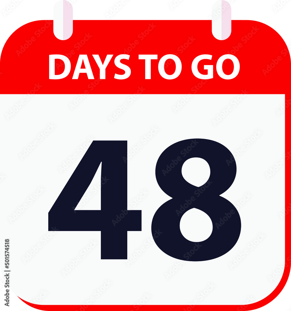 days to go last countdown icon 48 days go vector image. days to go last countdown icon 48 days go vector image.