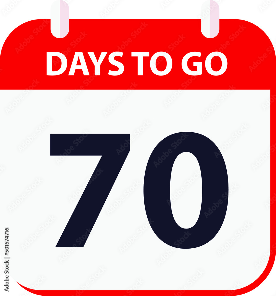 days to go last countdown icon 70 days go vector image. days to go last countdown icon 70 days go vector image.