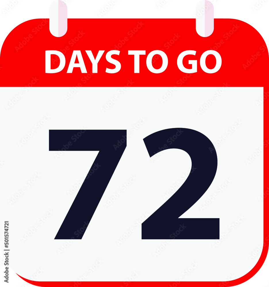 days to go last countdown icon 72 days go vector image. days to go last countdown icon 72 days go vector image.