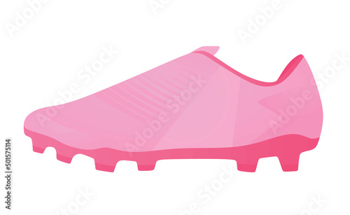 Pink  soccer boot. vector illustration