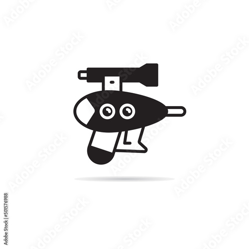 space gun and blaster icon vector illustration