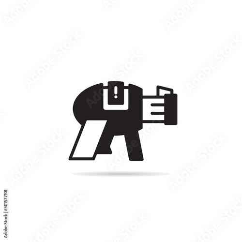 space gun and blaster icon vector illustration
