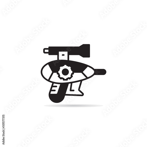 raygun and space gun icon vector illustration