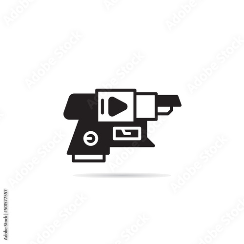 ray gun and space gun icon vector illustration