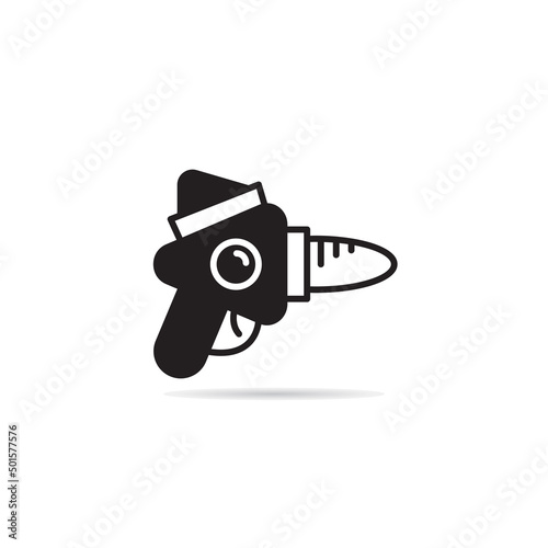 ray gun and space gun icon vector illustration