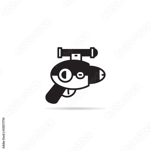 raygun and space gun icon vector illustration