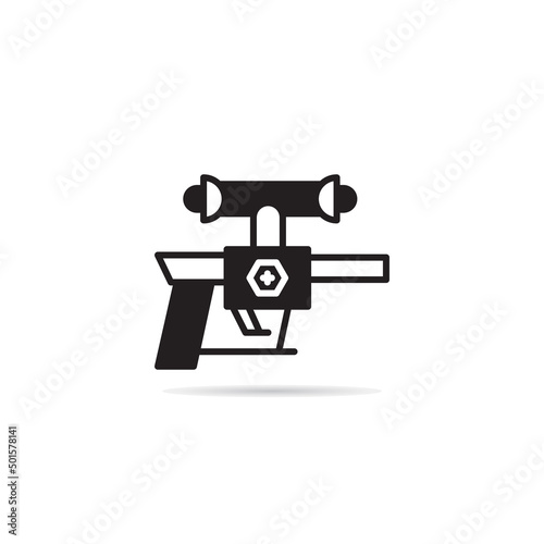 space gun and blaster icon vector illustration