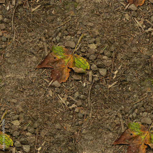 leaf on the ground, seamless forest textures. 