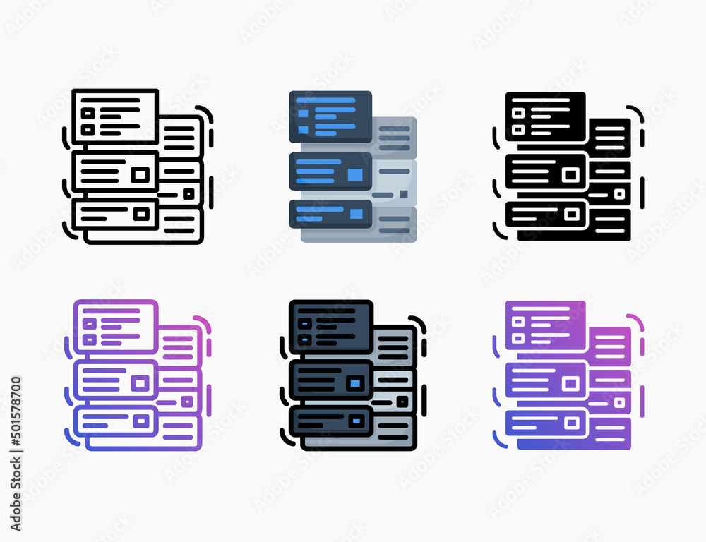Database harddisk storage icon set with style line, outline, flat, glyph, color, gradient. Editable stroke and pixel perfect. Can be used for digital product, presentation, print design and more. Database harddisk storage icon set with style line, outline, flat, glyph, color, gradient. Editable stroke and pixel perfect. Can be used for digital product, presentation, print design and more.