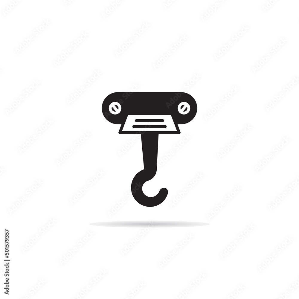 pulley and crane hook icon vector illustration pulley and crane hook icon vector illustration