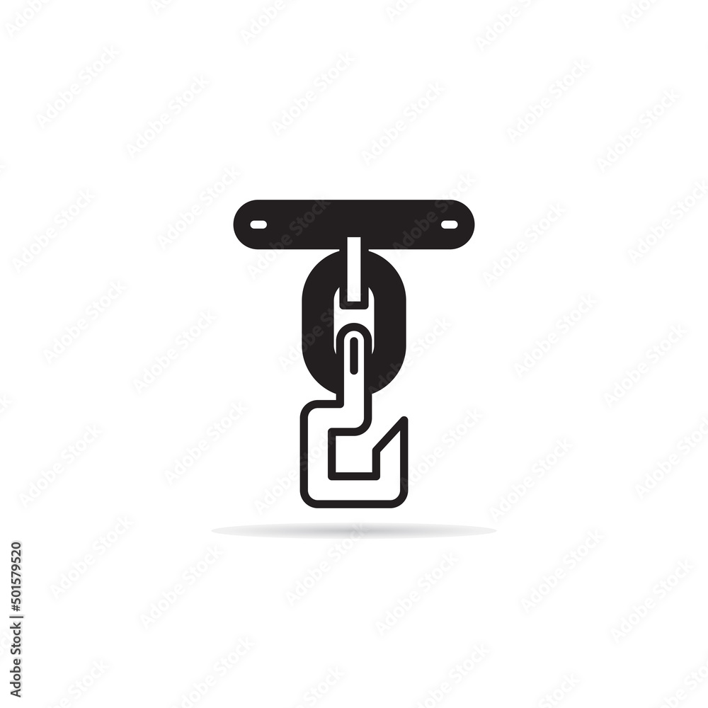 winch and crane hook icon vector illustration winch and crane hook icon vector illustration