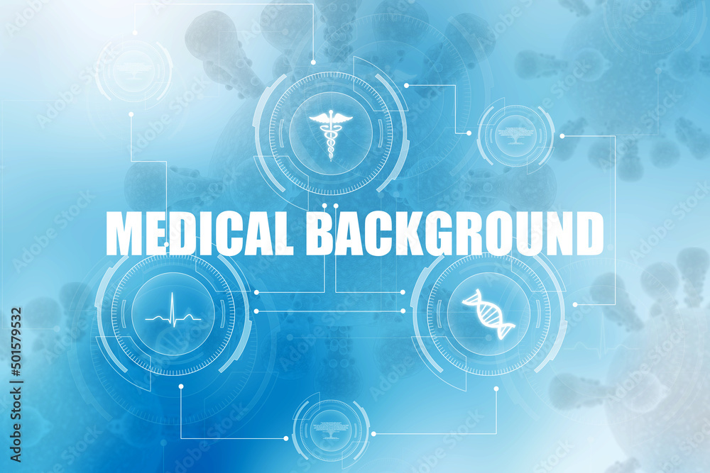 Obraz premium 2D illustration medical structure background 