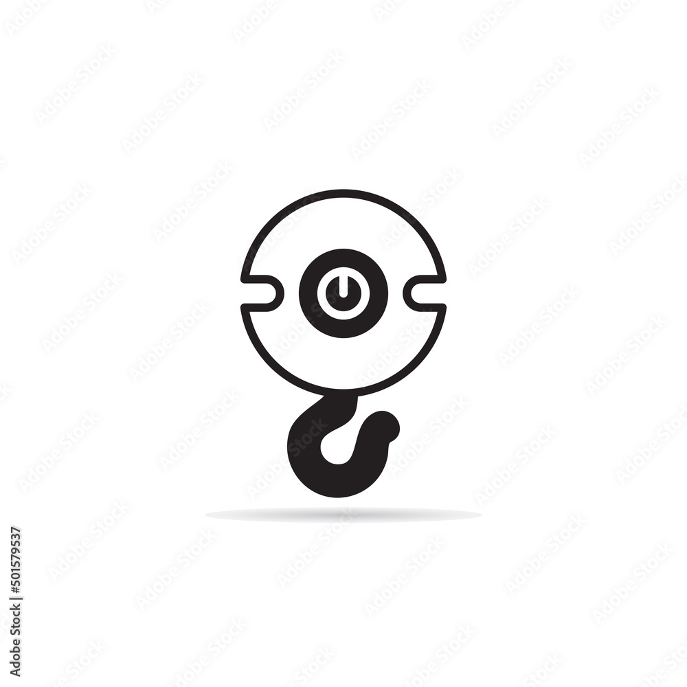 winch and crane hook icon vector illustration winch and crane hook icon vector illustration