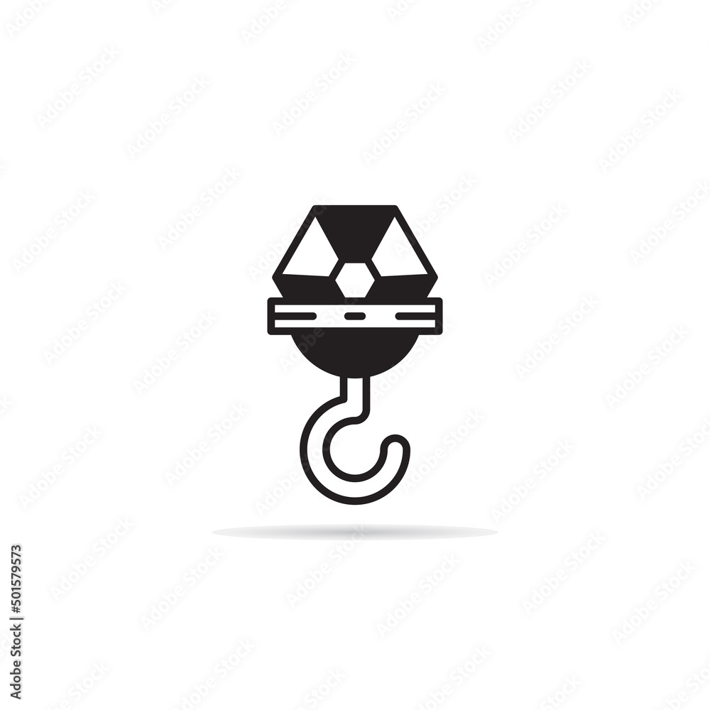 winch and crane hook icon vector illustration winch and crane hook icon vector illustration