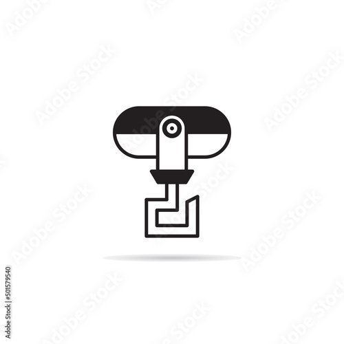 winch and crane hook icon vector illustration
