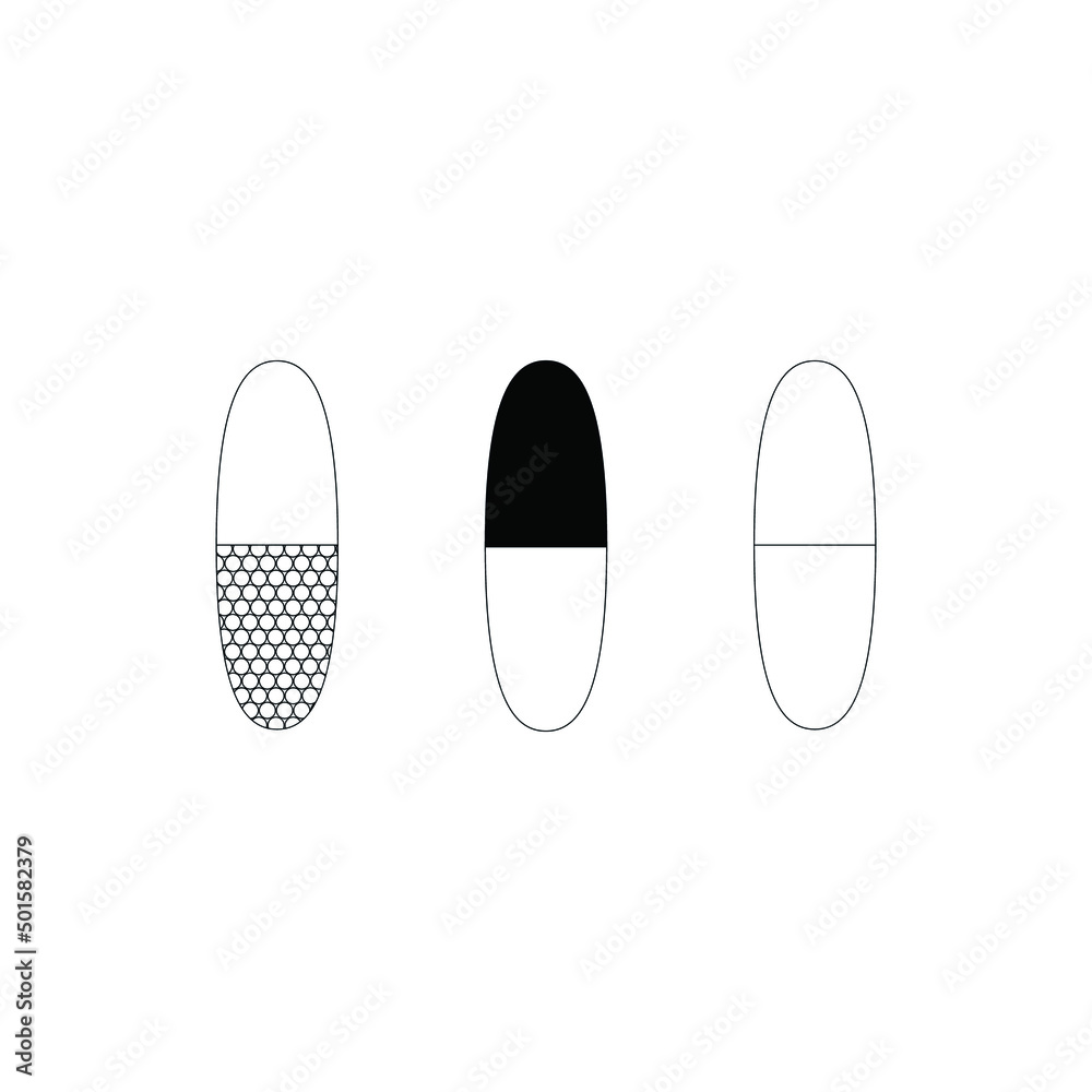 Medicine capsule or pill icon vector for web, computer and mobile app. Medicine capsule or pill icon vector for web, computer and mobile app.